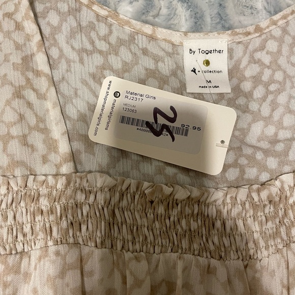 Tan and White Babydoll Dress - Picture 7 of 7